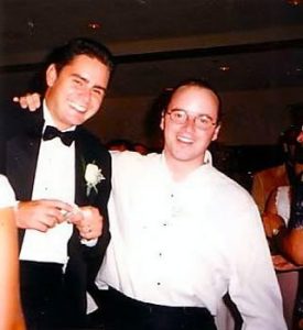 Steve Roberts & Pete at wedding. 